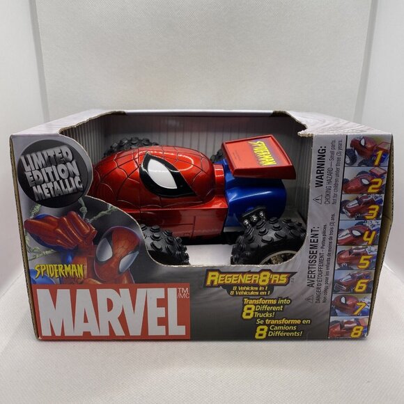 The Amazing Spider-Man Regener8’rs 8 Vehicles In 1 Toy Vehicle Car Marvel - Picture 1 of 16